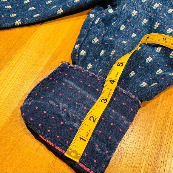 Vintage Osh Kosh B’Gosh Girl’s Embroidered Floral Denim Overall 2T - Union Tag - Picture 15 of 15